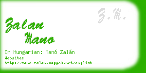 zalan mano business card